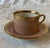 Traditional 1980s Fitz and Floyd Versailles Dusty Rose Gold 4 Tea Cups and Saucers - 8 pcs For Sale - Image 3 of 6
