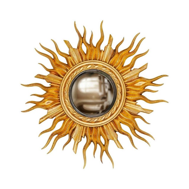 French Gilt Sunburst Mirror For Sale - Image 4 of 4