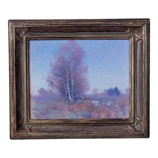 Landscape at Twilight by American Artist George Renouard Dated 1916 For Sale