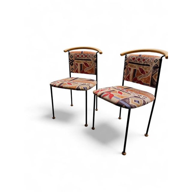 1980s Vintage Italian or Side Desk Chairs, 1980s, Set of 2 For Sale - Image 5 of 15