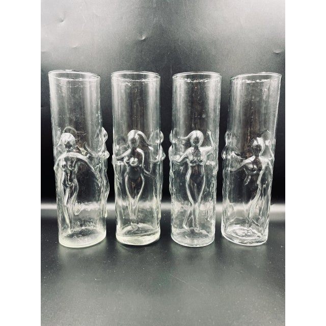 Mid-Century Modern Vintage Libbey Glass Mid-Century "La Femme" Cocktail Tumblers - Set of 8 For Sale - Image 3 of 12