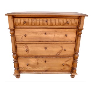 Pine Chest of Four Drawers, Denmark, Circa 1890 For Sale