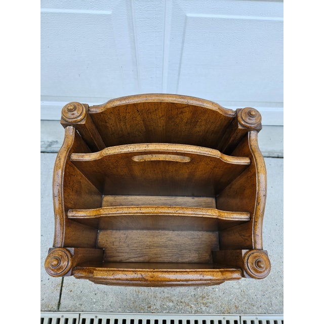 Weiman Burlwood Canterbury Magazine Rack For Sale - Image 9 of 15