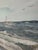 Vintage Cosman Coastal Lighthouse Impressionist Oil Painting on Masonite Board – Framed For Sale - Image 13 of 18