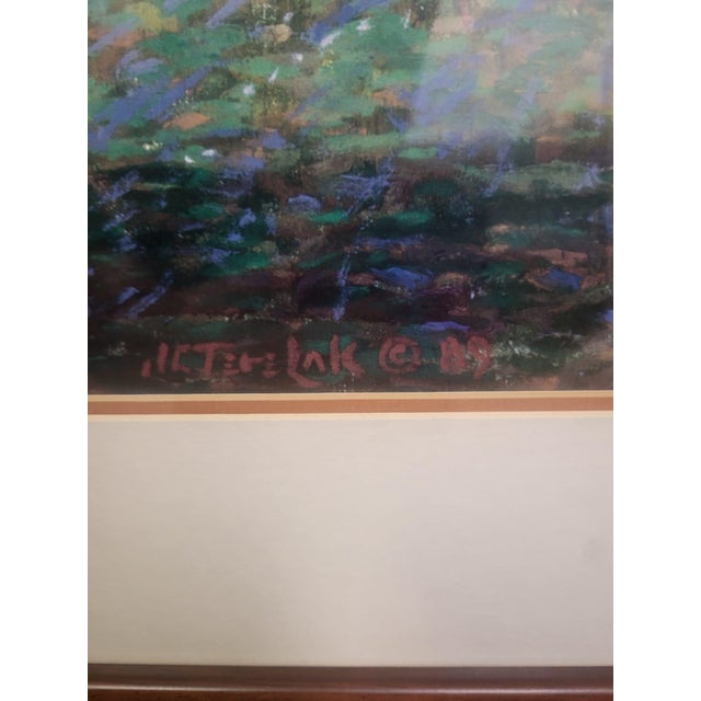 Traditional Vintage Impressionist John Charles Terelak Landscape Painting With Frame - Signed For Sale - Image 3 of 3