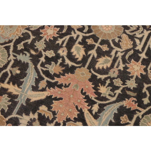 Boho Chic Charcoal/Green Wool Rug - 8'9'' X 11'11'' For Sale - Image 4 of 10