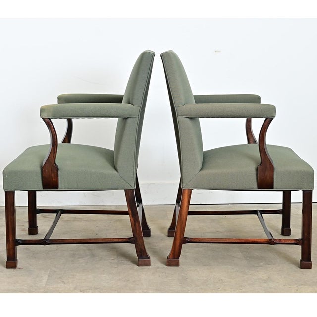 English 19th Century Pair of Georgian Armchairs For Sale - Image 11 of 12