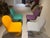The chairs are attributed to the Danish designer and maker Verner Panton. S-shaped, swivel, fully upholstered in wool,...