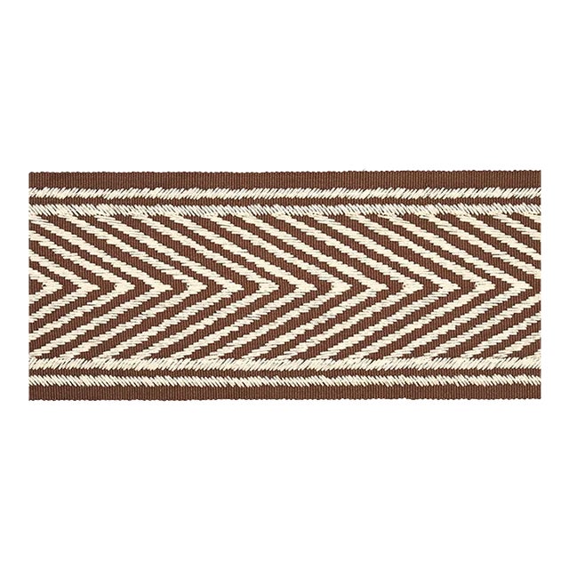 Sample - Schumacher Nicholson Tape in Brown For Sale