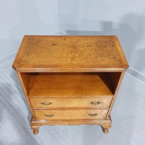 Vintage Burr Walnut Bookcase, 1920s For Sale - Image 4 of 11