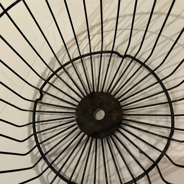 Mid 20th Century Black Metal Wine Basket For Sale - Image 4 of 4