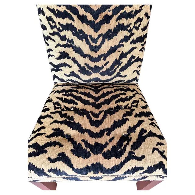 Wood Ralph Lauren High Back Tiger Dining Accent Chair For Sale - Image 7 of 10