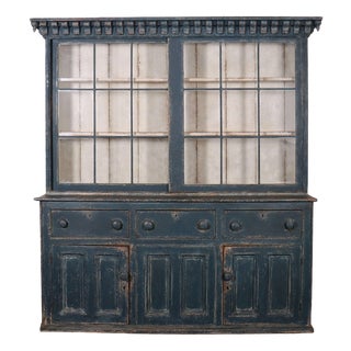 19th Century English Glazed Kitchen Dresser For Sale
