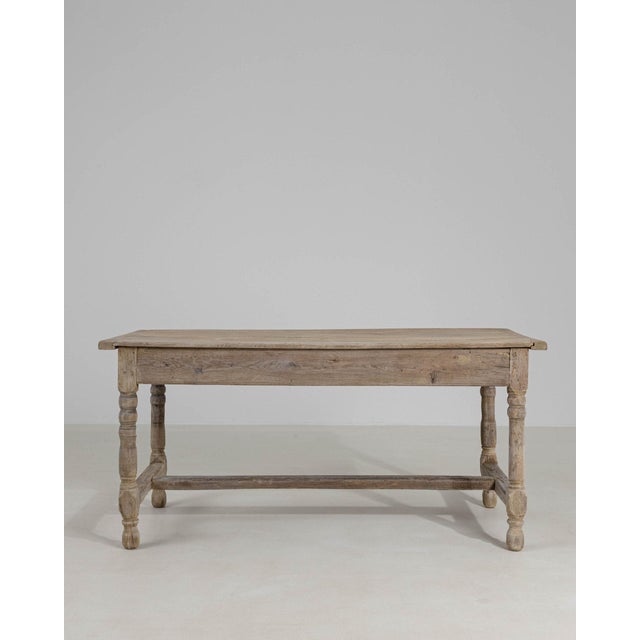 19th Century France Antique White Wood Dining Table For Sale - Image 10 of 10