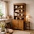 Vintage Hooker Furniture Oak Hutch Cabinet With Open Shelving, 20th Century For Sale - Image 4 of 15