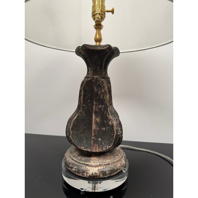 Black Antique Fragment Lamp For Sale - Image 6 of 9
