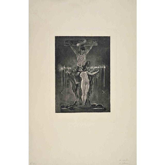 Héliogravure on paper, table from the suite "Les Sataniques". Not signed nor numbered, as issued. A striking impression...