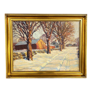 . 1930s Impressionistic New England Landscape Painting by Robert Emmett Owen