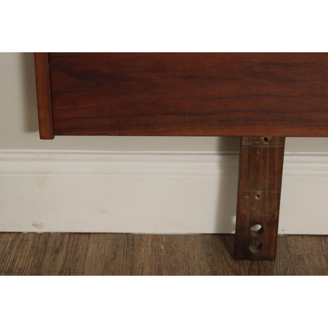 Brown Mid Century Modern Walnut Twin-Size Headboard For Sale - Image 8 of 12