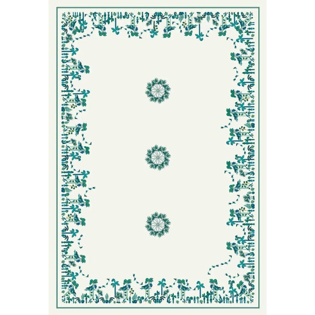 Textile Rectangular Cotton and Linen Baba au Rhum Tablecloth for 6 People by Alto Duo For Sale - Image 7 of 7