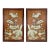 A Pair of Vintage Private Collection Mahogany Frame Woodcarving Pond Lotus Wall Screens For Sale