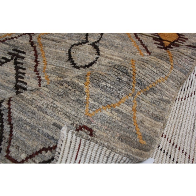 Gray Aara Rugs Inc. Modern Moroccan Hand Knotted Rug - 5'11" X 8'2" For Sale - Image 8 of 12