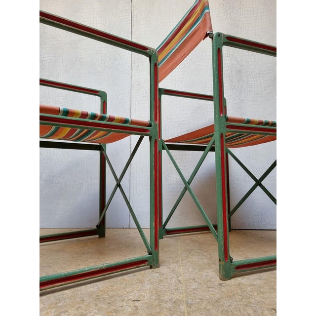 1950s Vintage Folding Chairs by Table Auto B.P. Paris, 1950s, Set of 2 For Sale - Image 5 of 18