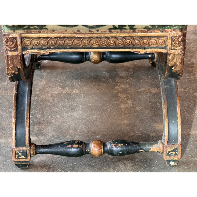 Wood Early 19th Century French Empire Parcel Gilt Stool For Sale - Image 7 of 8