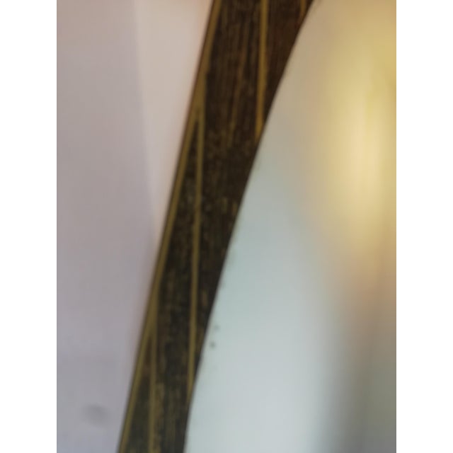 1950s Vintage Painted Wood-Effect Mirror, Italy, 1950s For Sale - Image 5 of 16