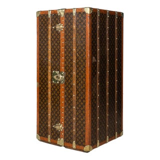 Wardrobe Trunk in Monogram Canvas from Louis Vuitton, France, 1930s For Sale