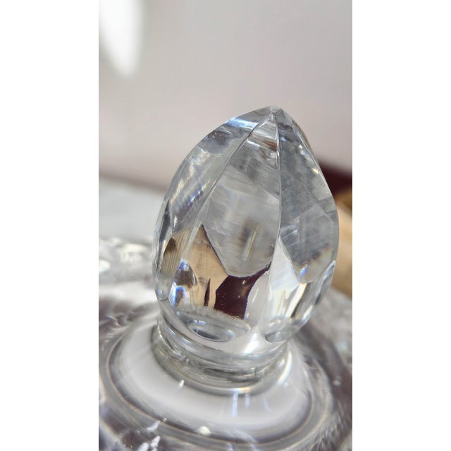 Mid 20th Century Vintage Cut Lead Crystal Footed Covered Compote For Sale - Image 5 of 16