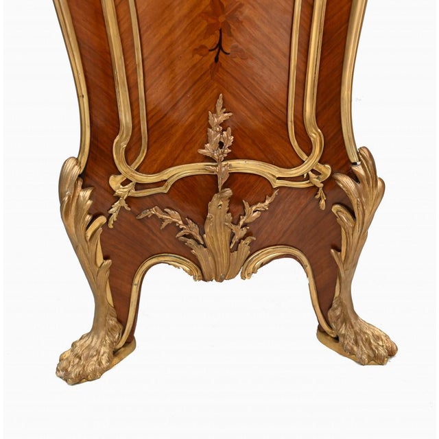 French Pedestal Stands Tables Vernis Martin Plaques, Set of 2 For Sale - Image 6 of 11