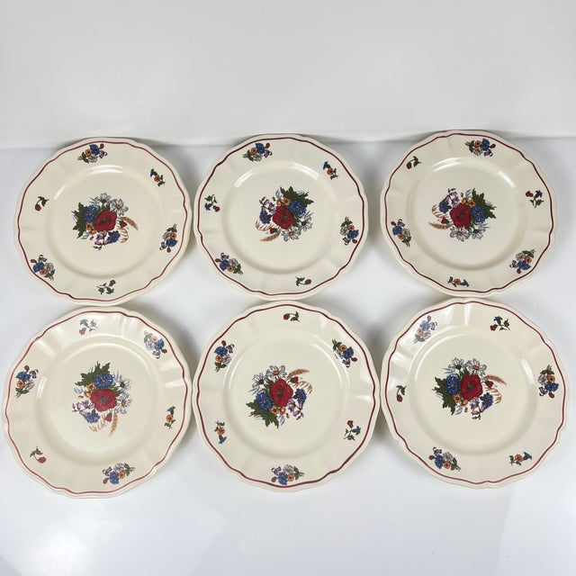 Ceramic Agreste Dessert Plates from Sarreguemines, 20th Century, Set of 6 For Sale - Image 7 of 9
