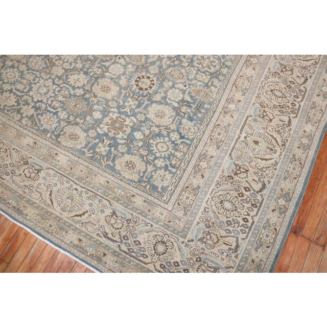 Textile Zabihi Collection Blue Green Persian Malayer Rug For Sale - Image 7 of 8