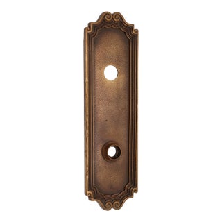 Cast Brass Norwalk 10.25 In. Door Plate With Latch Insert For Sale