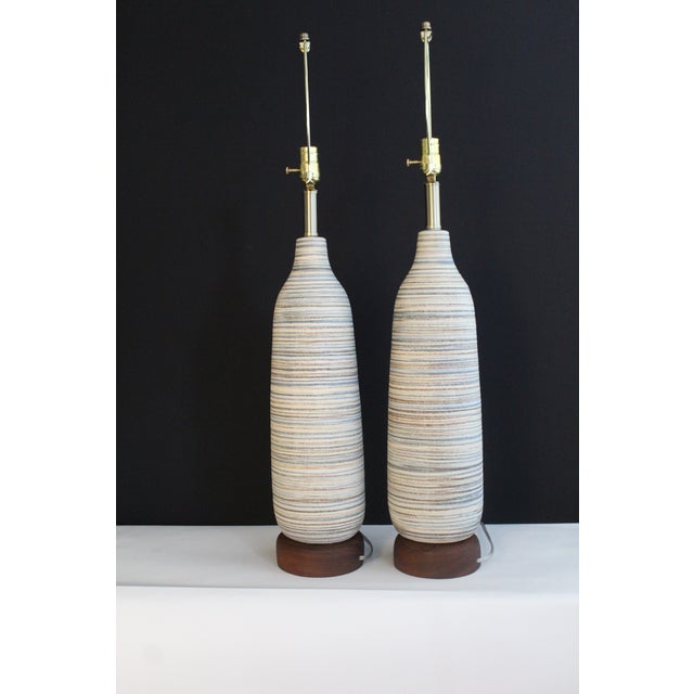 Mid 20th Century Design Technics Influence Lamps - a Pair For Sale - Image 9 of 12