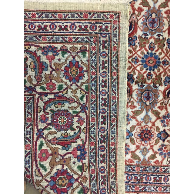 Vintage Circa 1940 Mahal Hand Woven Rug 9'8 X 12'7 For Sale - Image 4 of 8