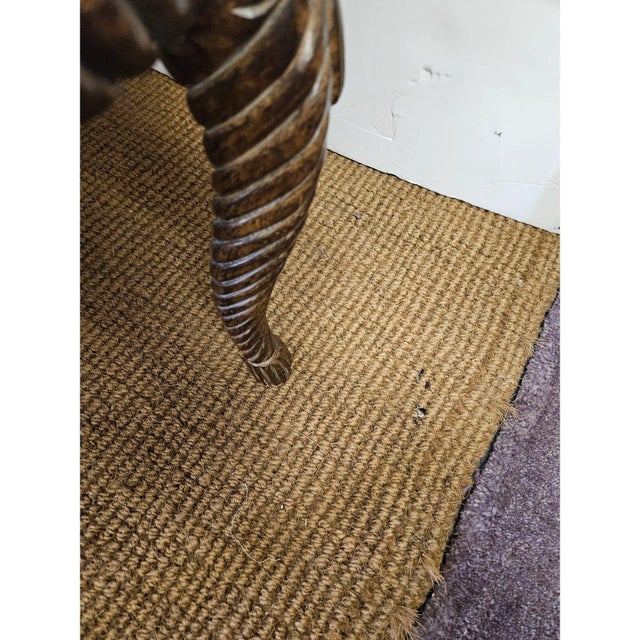 Vintage Classic and Stylish Double Cane Wingback Chair With a Rope Carved Frame and a Linen Paisley Down Seat Cushion For Sale In Philadelphia - Image 6 of 6