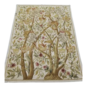 19thc French Antique Louis XVI Floral Aubusson Wall Hanging Tapestry