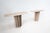 Contemporary Travertine console, Italy - 2 available.