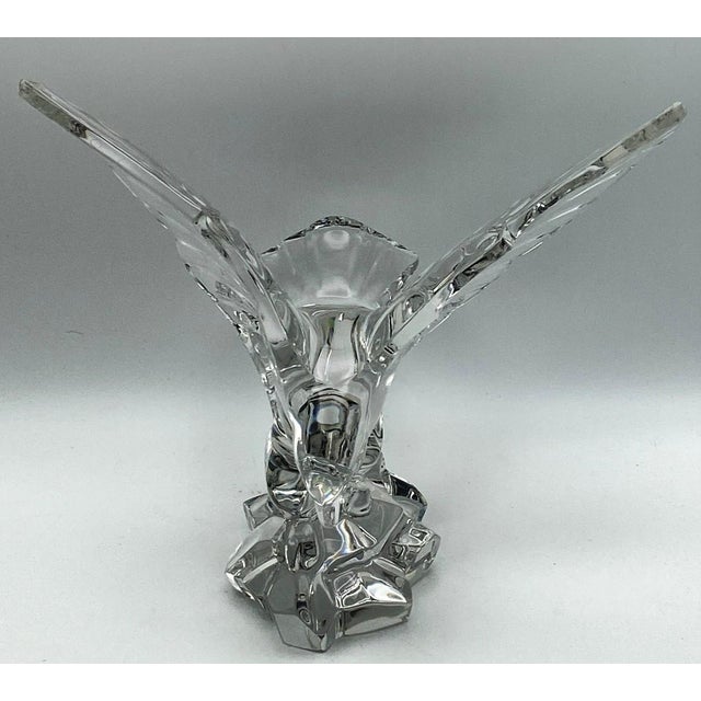 Val St Lambert Crystal Eagle Sculpture / Figurine (Large 9.5-inch, 4lbs) Signed DeSousa For Sale - Image 12 of 18