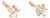 Dainty .16ctw Diamond Stud Earrings With Screw Backs, 18k Yellow Gold, Pair For Sale
