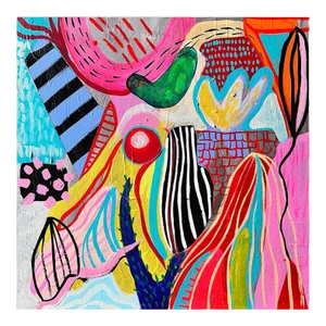 Contemporary Abstract Acrylic on Canvas Painting "Arrecife Ii" by Daniela Marin