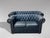 Vintage Two-Seater Chesterfield Sofa in Black Leather, 1980 For Sale - Image 9 of 10
