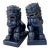 Pair of Vintage Cobalt Blue Ceramic Chinese Foo Dogs For Sale