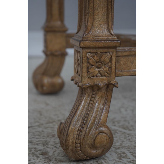 Vintage Italian Louis XVI Style Carved Marble Top Table For Sale - Image 13 of 15