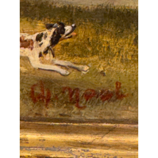 1900 - 1909 Antique English Hunt Scene Oil on Board For Sale - Image 5 of 7