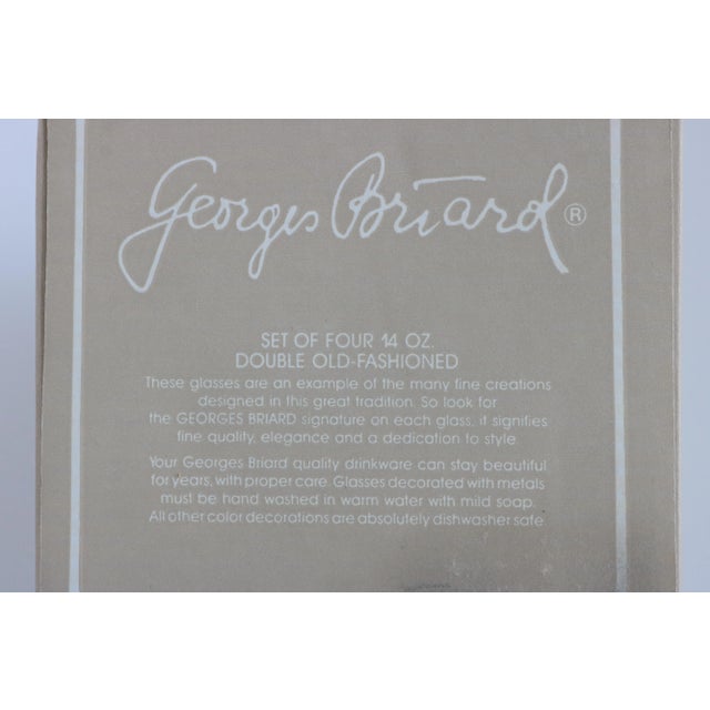 Metal Georges Briard Platinum Windowpane Double Old Fashion Glasses - Set of 8 For Sale - Image 7 of 8