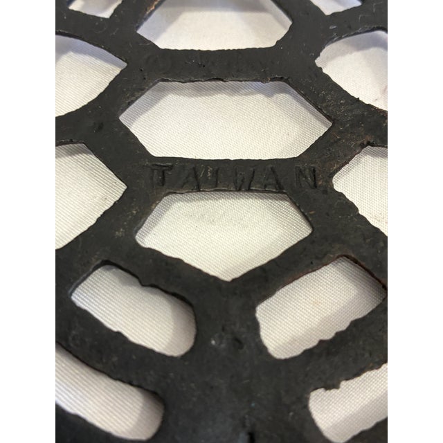Metal Vintage Cast Iron Sea Turtle Trivet For Sale - Image 7 of 8