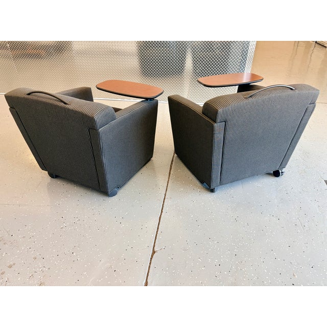 Brayton International Brayton International Club Chairs With Tray - A Pair For Sale - Image 4 of 10